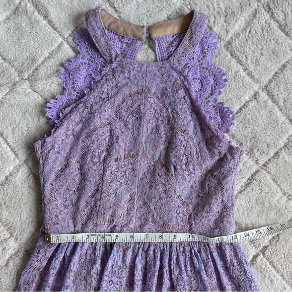 Francesca's Collection | Eloise Lace open back dress Lavender | Size Small - Picture 11 of 12